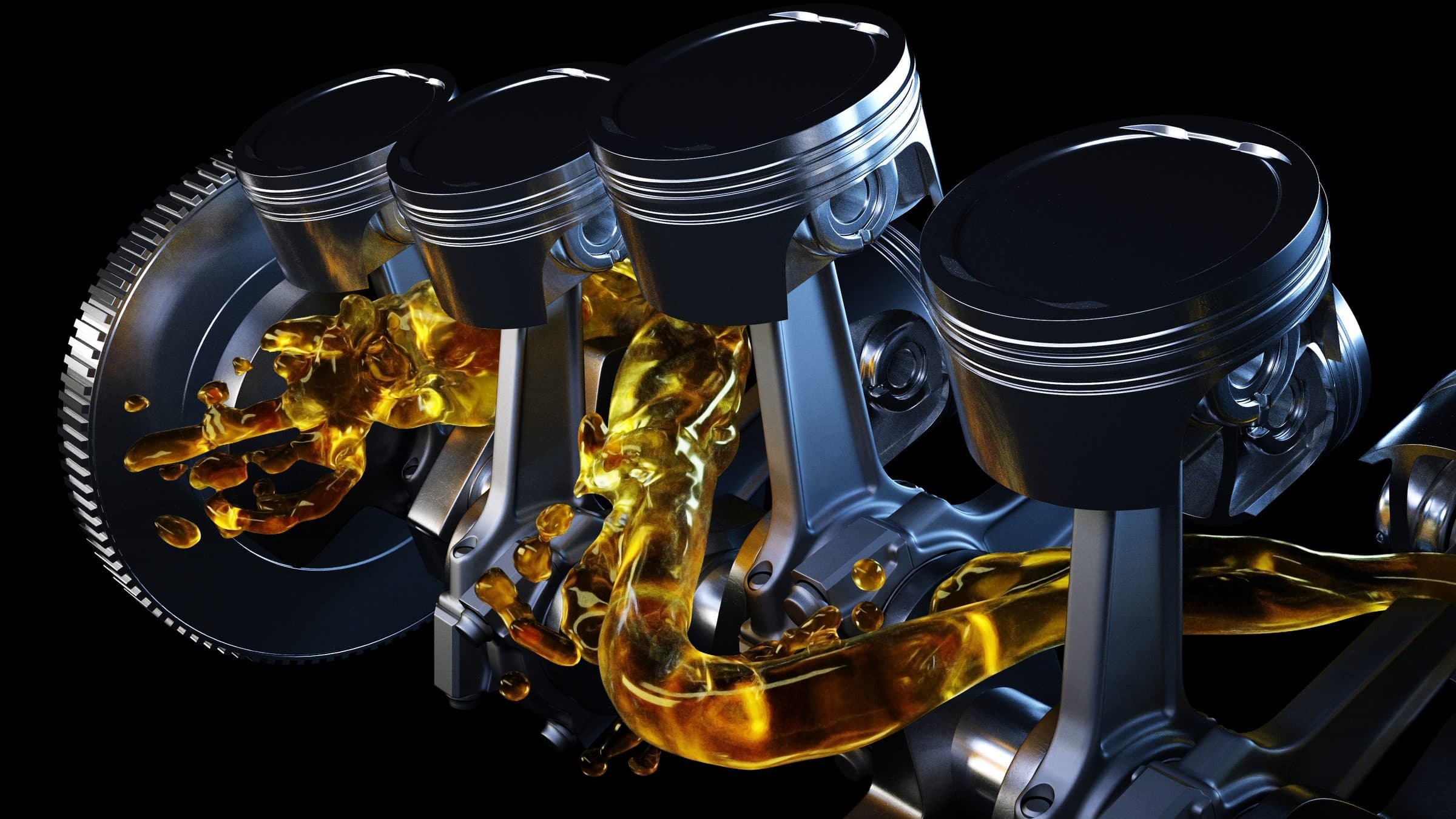 Pistones de motor diésel lubricados con aceite