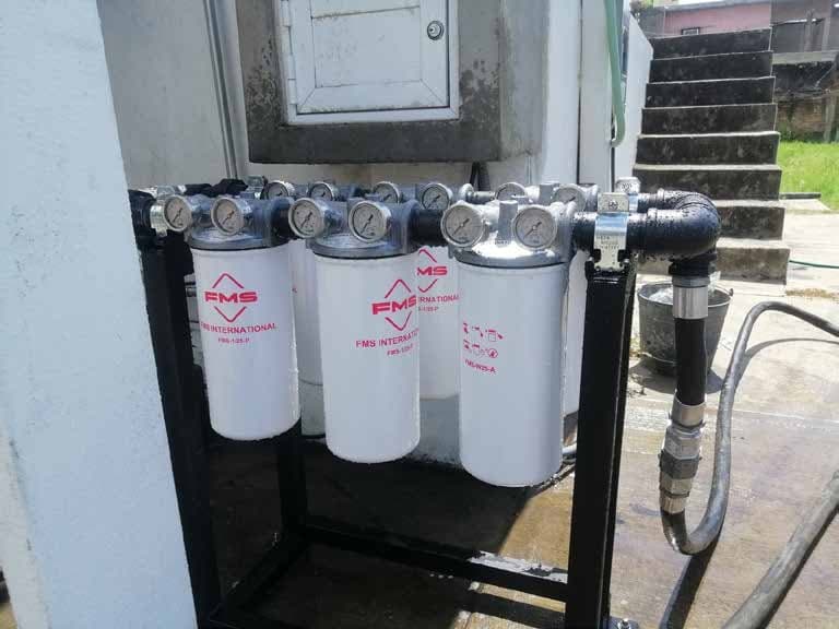 Sistema de filtración FMS International instalado en el taller de Rosete y Cía